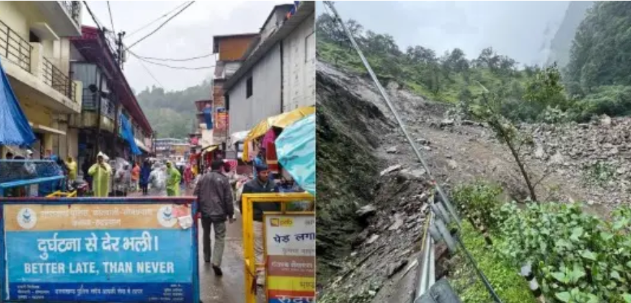 भारी बारिश का कहर: गौरीकुंड मार्ग ध्वस्त, यात्रियों की सुरक्षित निकासी जारी